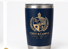 Crest & Campus tumbler preview